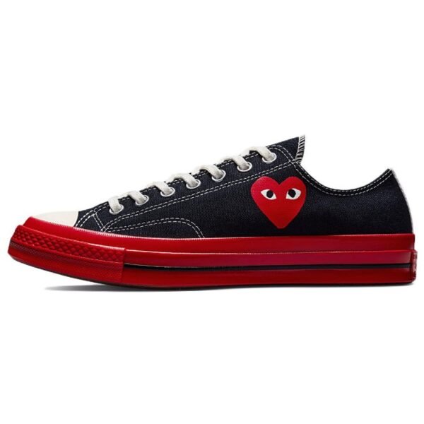 Converse Chuck Taylor All Star 70 Ox Comme des Garcons PLAY Black Red Midsole