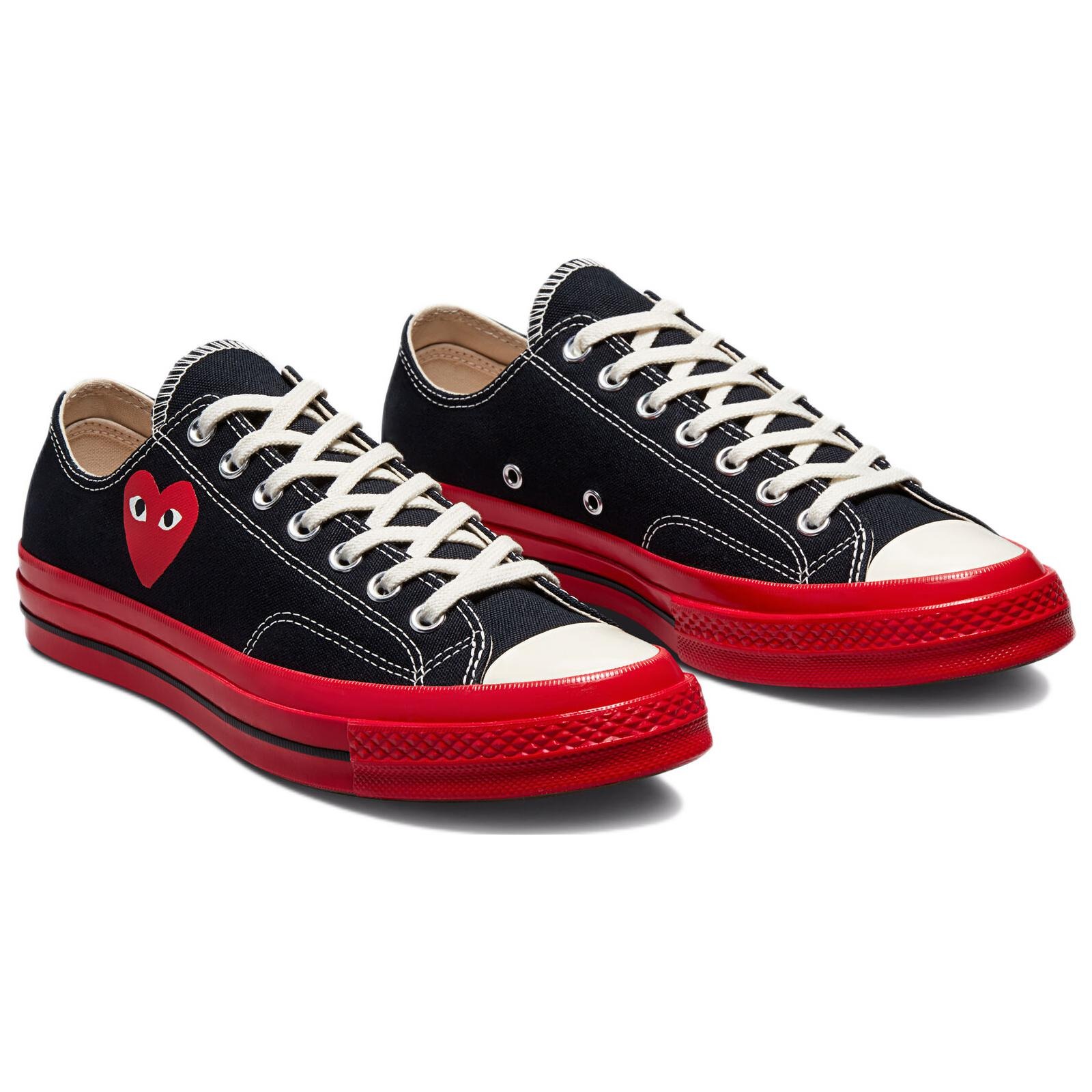 Converse Chuck Taylor All Star 70 Ox Comme des Garcons PLAY Black Red Midsole 6 Converse Chuck Taylor All Star 70 Ox Comme des Garcons PLAY Black Red Midsole