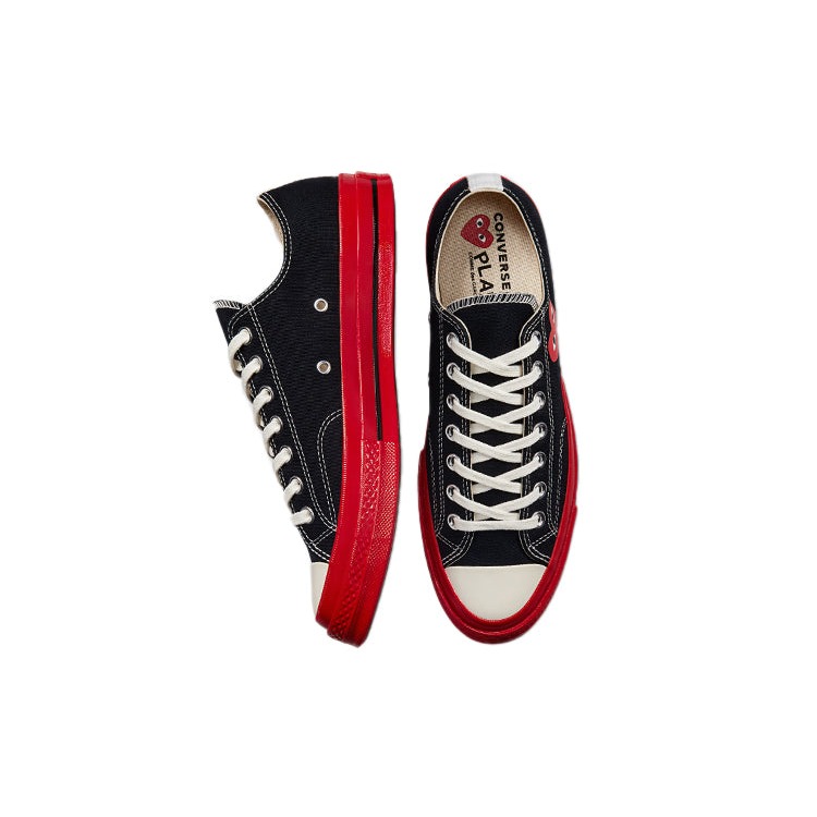 Converse Chuck Taylor All Star 70 Ox Comme des Garcons PLAY Black Red Midsole 7 Converse Chuck Taylor All Star 70 Ox Comme des Garcons PLAY Black Red Midsole