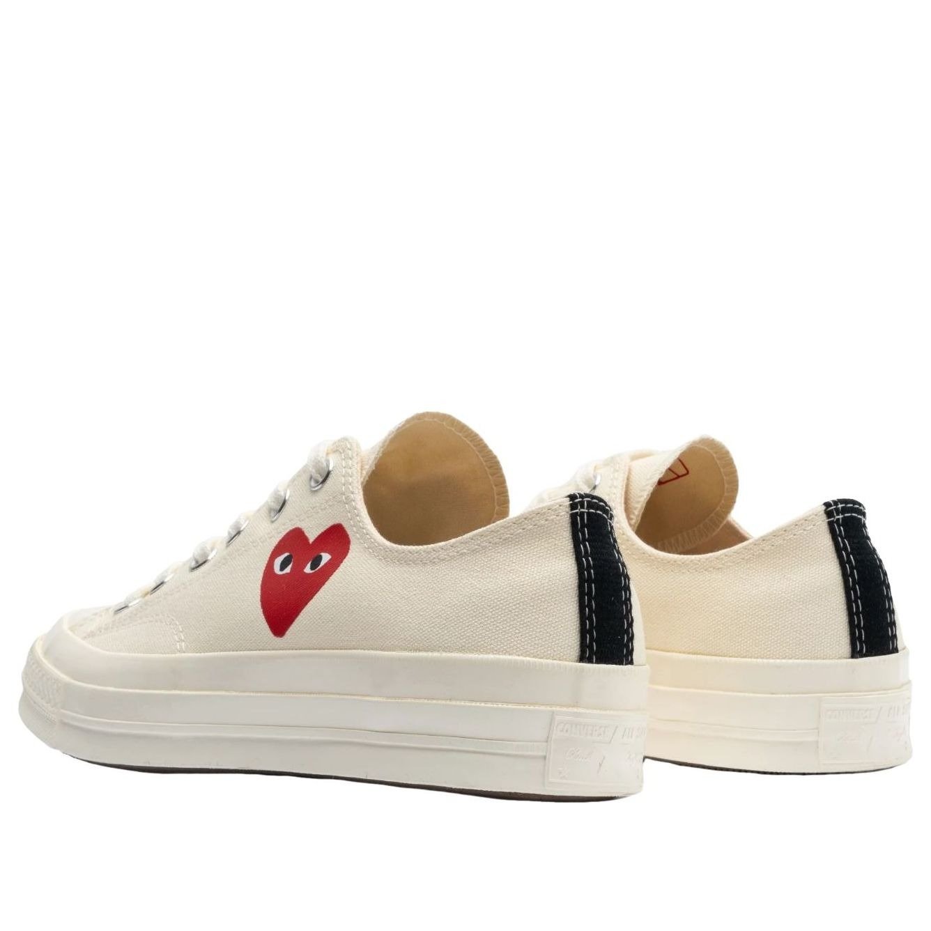 Converse Chuck Taylor All Star 70 Ox Comme des Garcons PLAY Single Heart Milk 5 Converse Chuck Taylor All Star 70 Ox Comme des Garcons PLAY Single Heart Milk