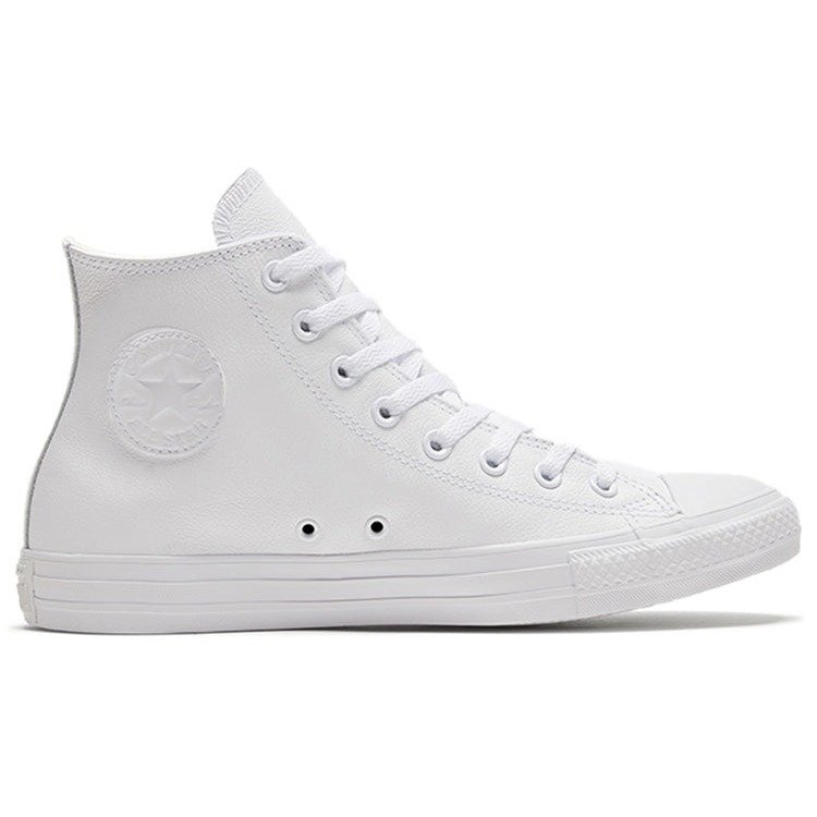 Converse Chuck Taylor All Star Leather Hi White Monochrome 4 Converse Chuck Taylor All Star Leather Hi White Monochrome