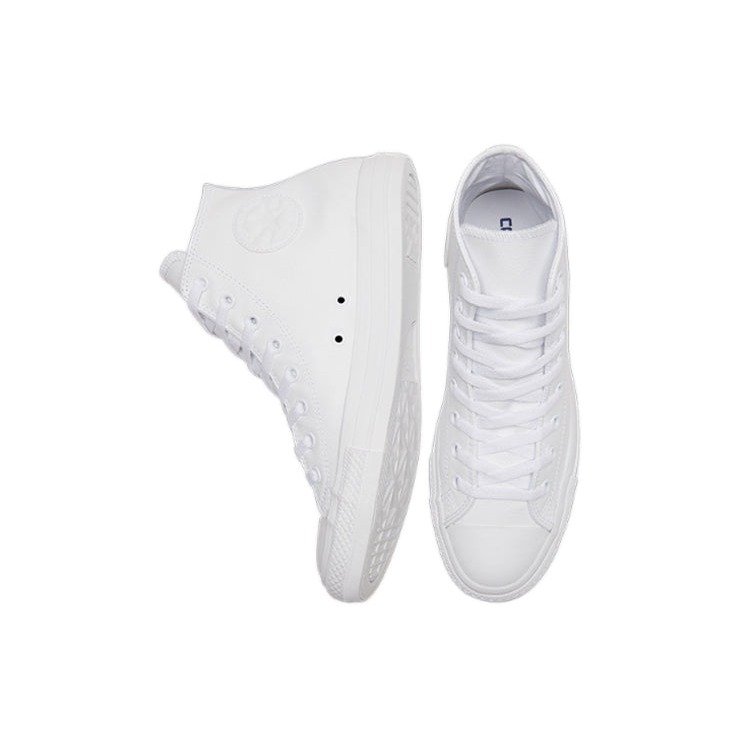 Converse Chuck Taylor All Star Leather Hi White Monochrome 6 Converse Chuck Taylor All Star Leather Hi White Monochrome