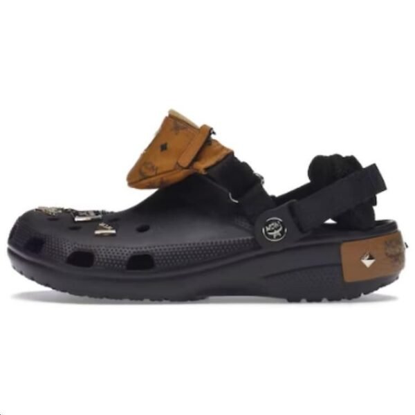 Crocs Classic Clog MCM Visetos Belt Bag Black Cognac Gold