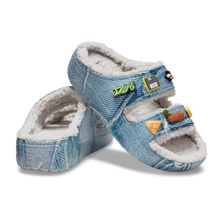 Crocs Classic Cozzzy Sandal SZA Denim 7 Crocs Classic Cozzzy Sandal SZA Denim
