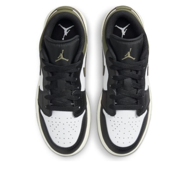 Jordan 1 Low Black Toe Medium Olive (GS)
