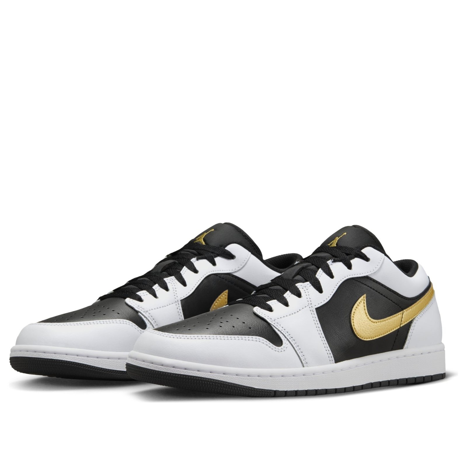 Jordan 1 Low White Black Metallic Gold Swoosh 6 Jordan 1 Low White Black Metallic Gold Swoosh