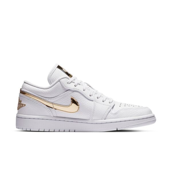 Jordan 1 Low White Metallic Gold (Women’s)
