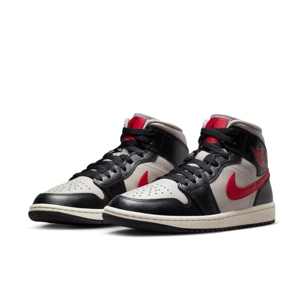 Jordan 1 Mid Black College Grey Gym Red (Women’s)