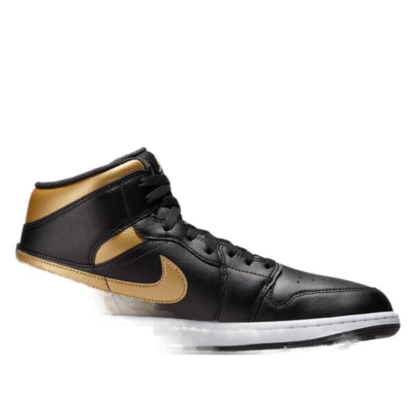 Jordan 1 Mid Black Metallic Gold