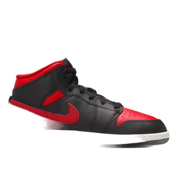 Jordan 1 Mid Black Summit White Varsity Red (GS)