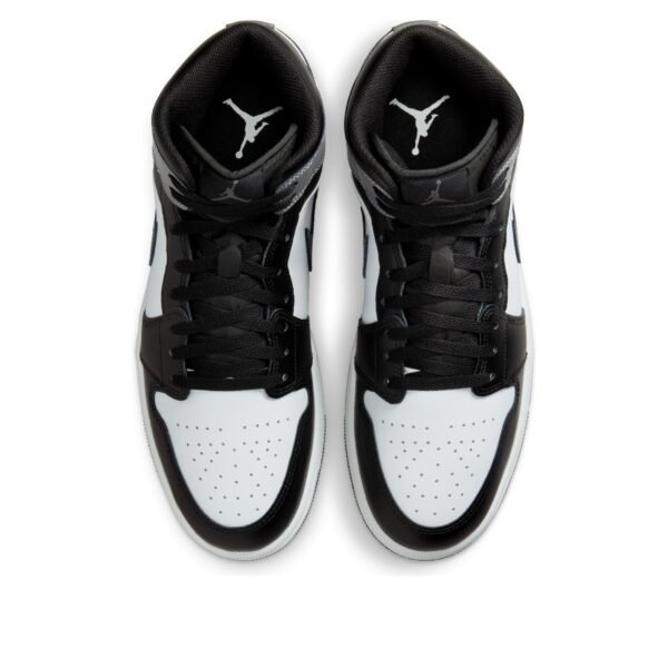 Jordan 1 Mid Black White Iron Grey