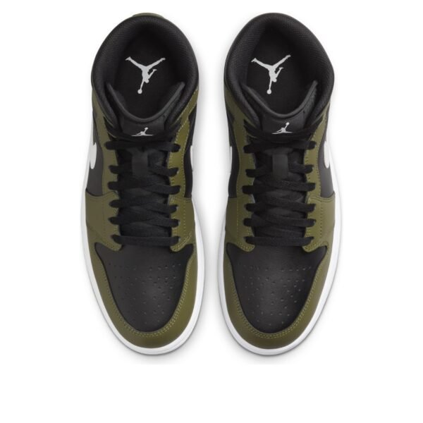 Jordan 1 Mid Black White Olive