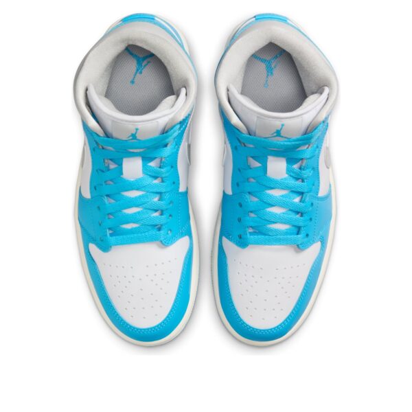 Jordan 1 Mid Dark Powder Blue White Sail Neutral Grey (Women’s)