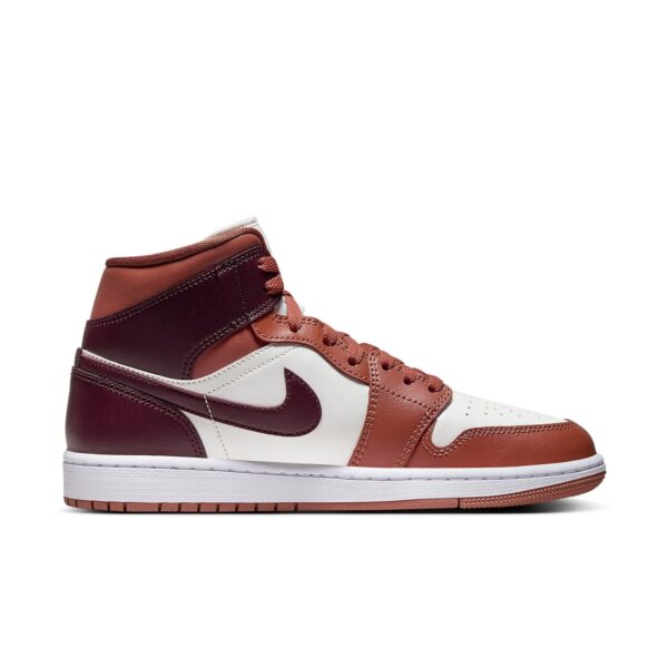 Jordan 1 Mid Dusty Peach Night Maroon (Women’s)