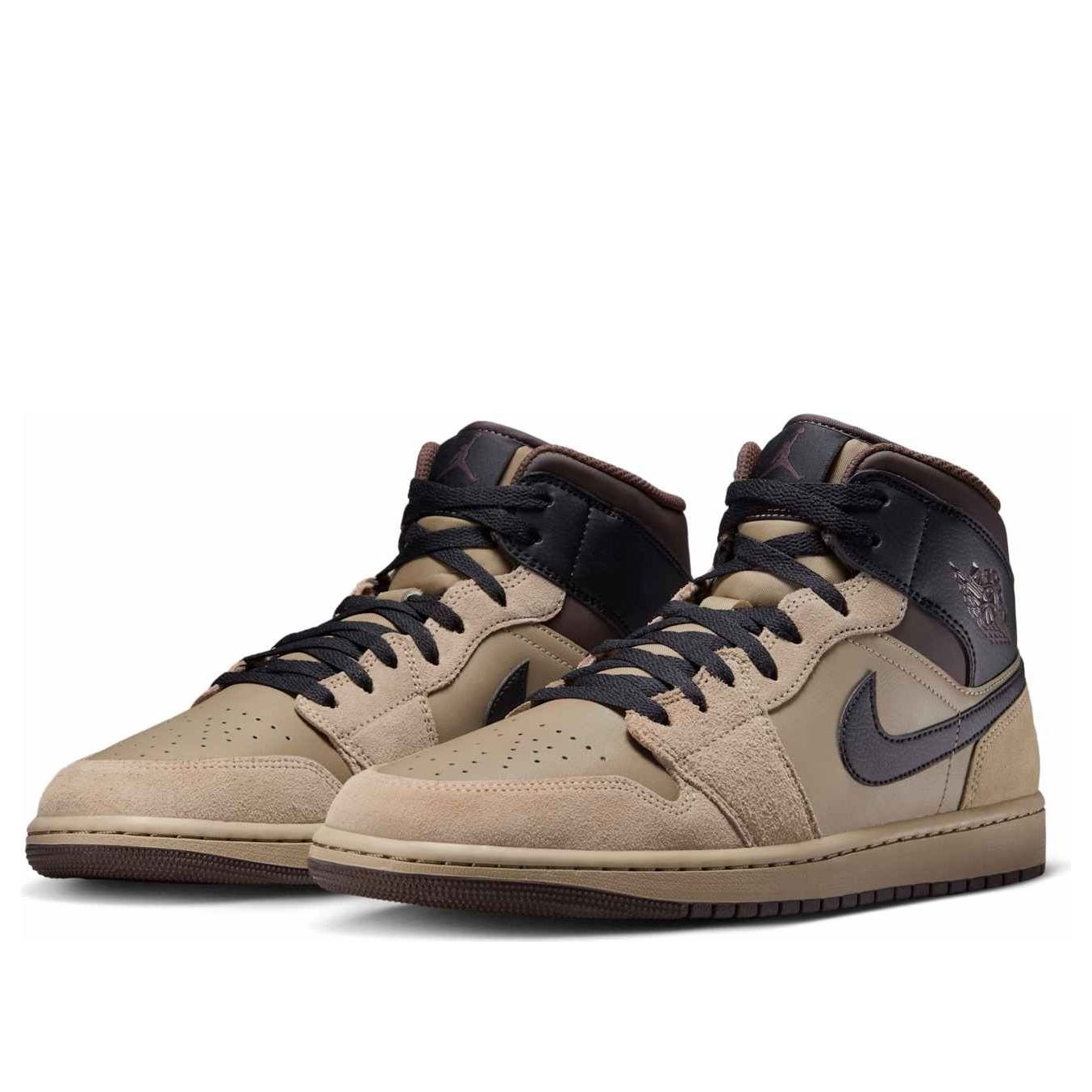 Jordan 1 Mid Khaki Baroque Brown 5 Jordan 1 Mid Khaki Baroque Brown