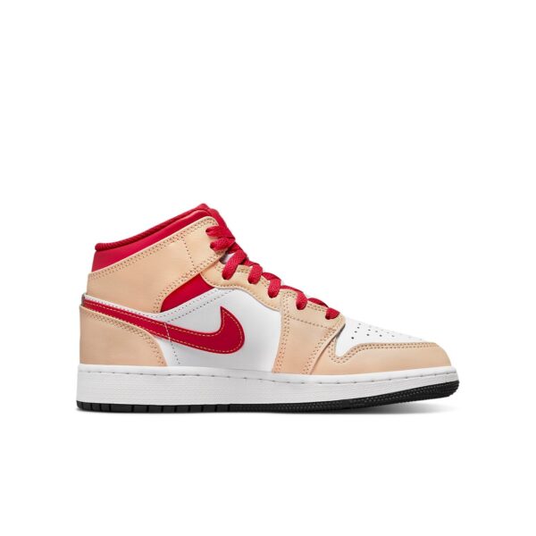 Jordan 1 Mid Light Curry Cardinal (GS)