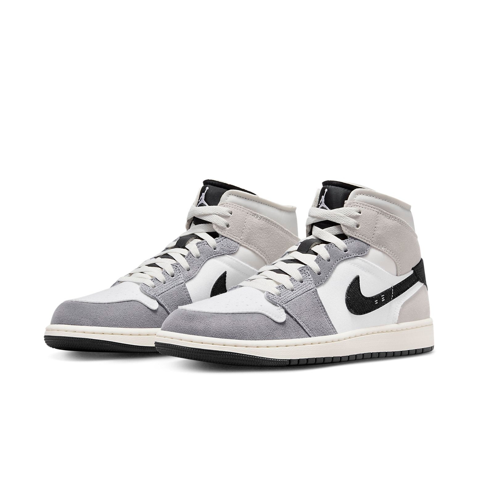 Jordan 1 Mid SE Craft White Cement Grey Black 4 Jordan 1 Mid SE Craft White Cement Grey Black