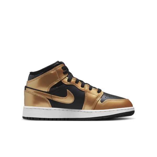 Jordan 1 Mid SE Metallic Gold Black (GS)