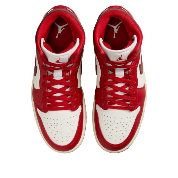 Jordan 1 Mid SE Red Cracked Leather (Womens)