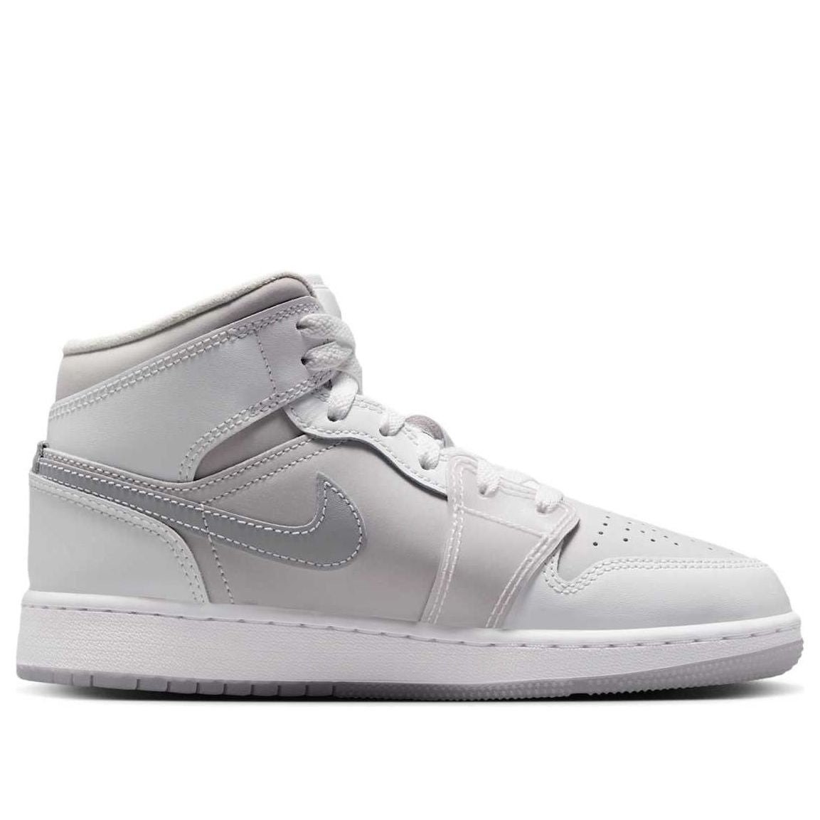 Jordan 1 Mid SE Summit White Metallic Silver (GS) 4 Jordan 1 Mid SE Summit White Metallic Silver (GS)