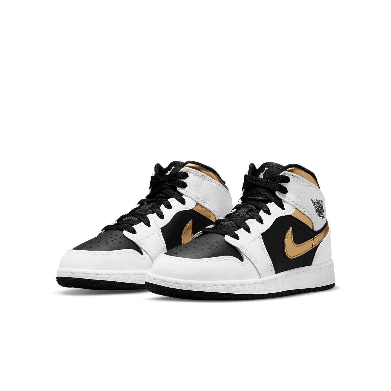 Jordan 1 Mid White Gold Black (GS) 5 Jordan 1 Mid White Gold Black (GS)