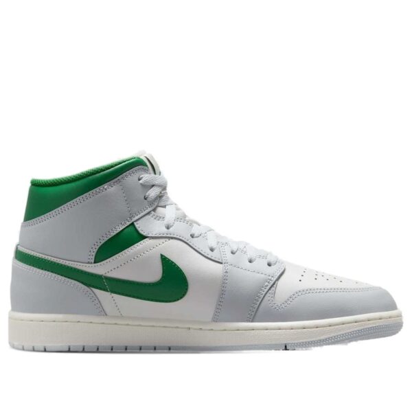 Jordan 1 Mid White Pure Platinum Pine Green