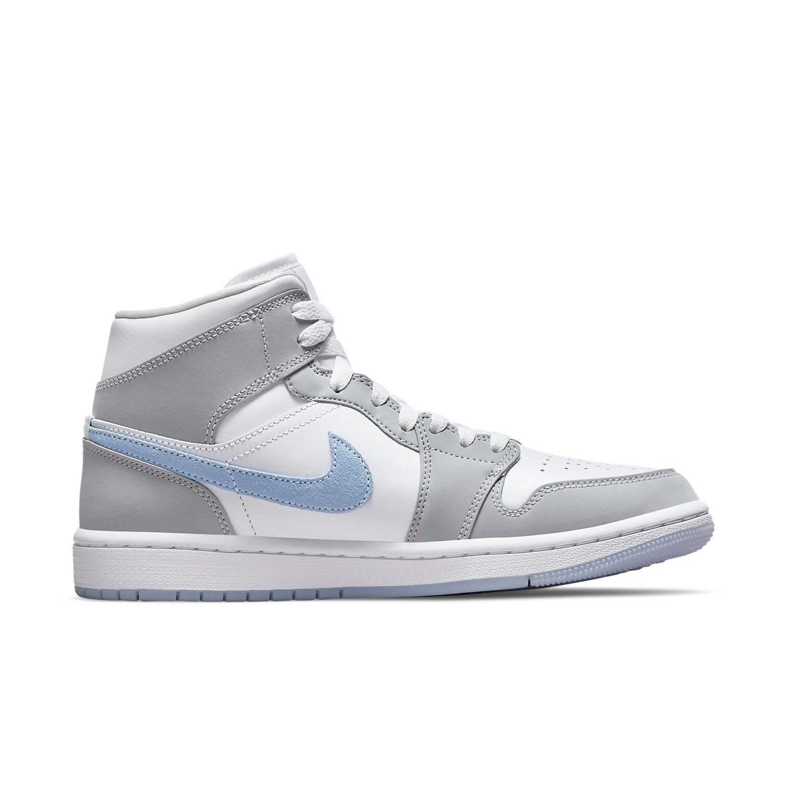 Jordan 1 Mid Wolf Grey Aluminum (Women's) 4 Jordan 1 Mid Wolf Grey Aluminum (Women's)