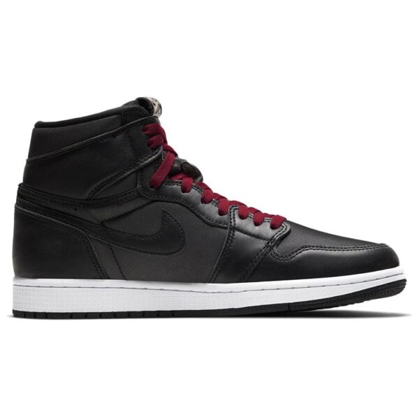 Jordan 1 Retro High Black Satin Gym Red