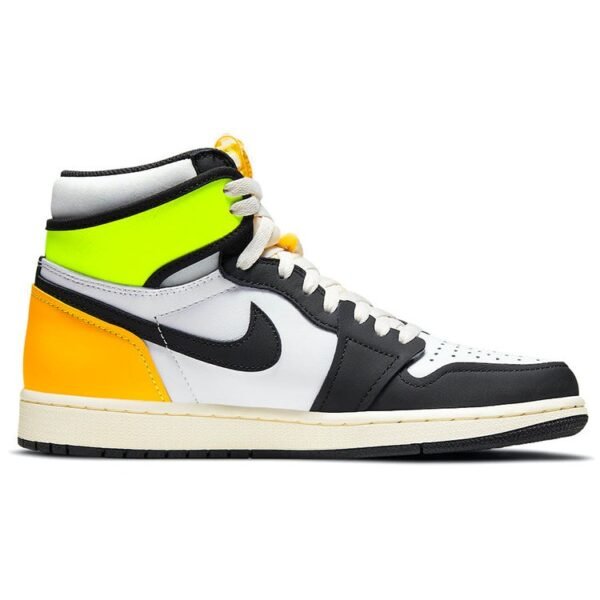 Jordan 1 Retro High White Black Volt University Gold
