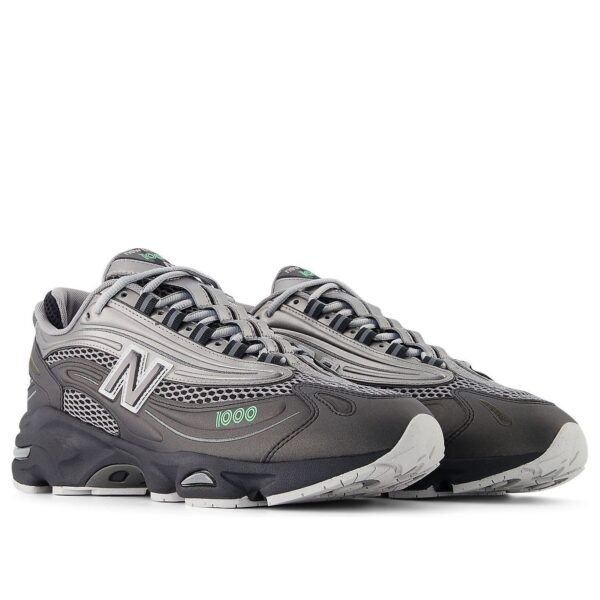 New Balance 1000 Dark Silver Metallic Lime Leaf