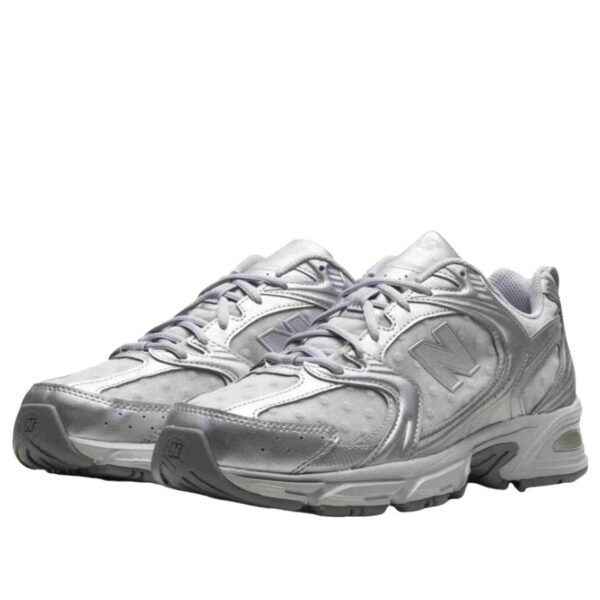 New Balance 530 Silver Metallic Raincloud Polka Dots