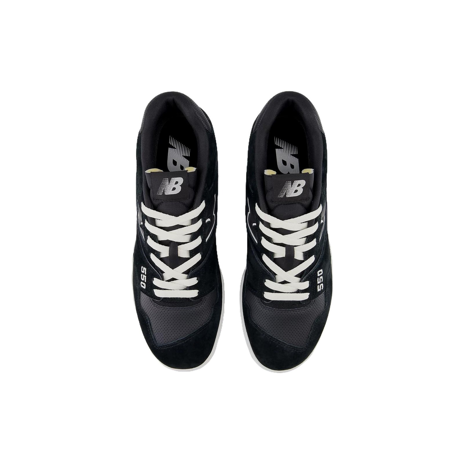 New Balance 550 Suede Perforated Leather Black White 6 New Balance 550 Suede Perforated Leather Black White