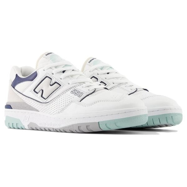 New Balance 550 White Winter Fog Navy