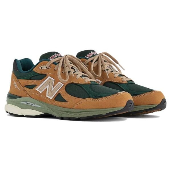 New Balance 990v3 MiUSA Tan Green
