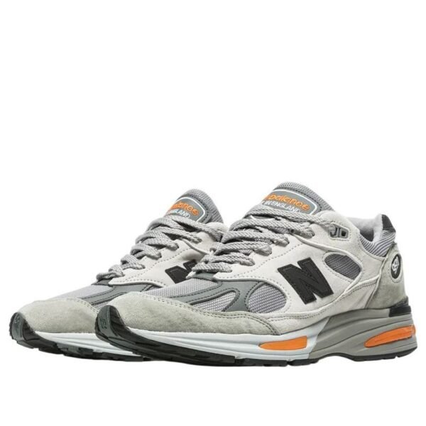 New Balance 991v2 MiUK Pelican Grey Orange