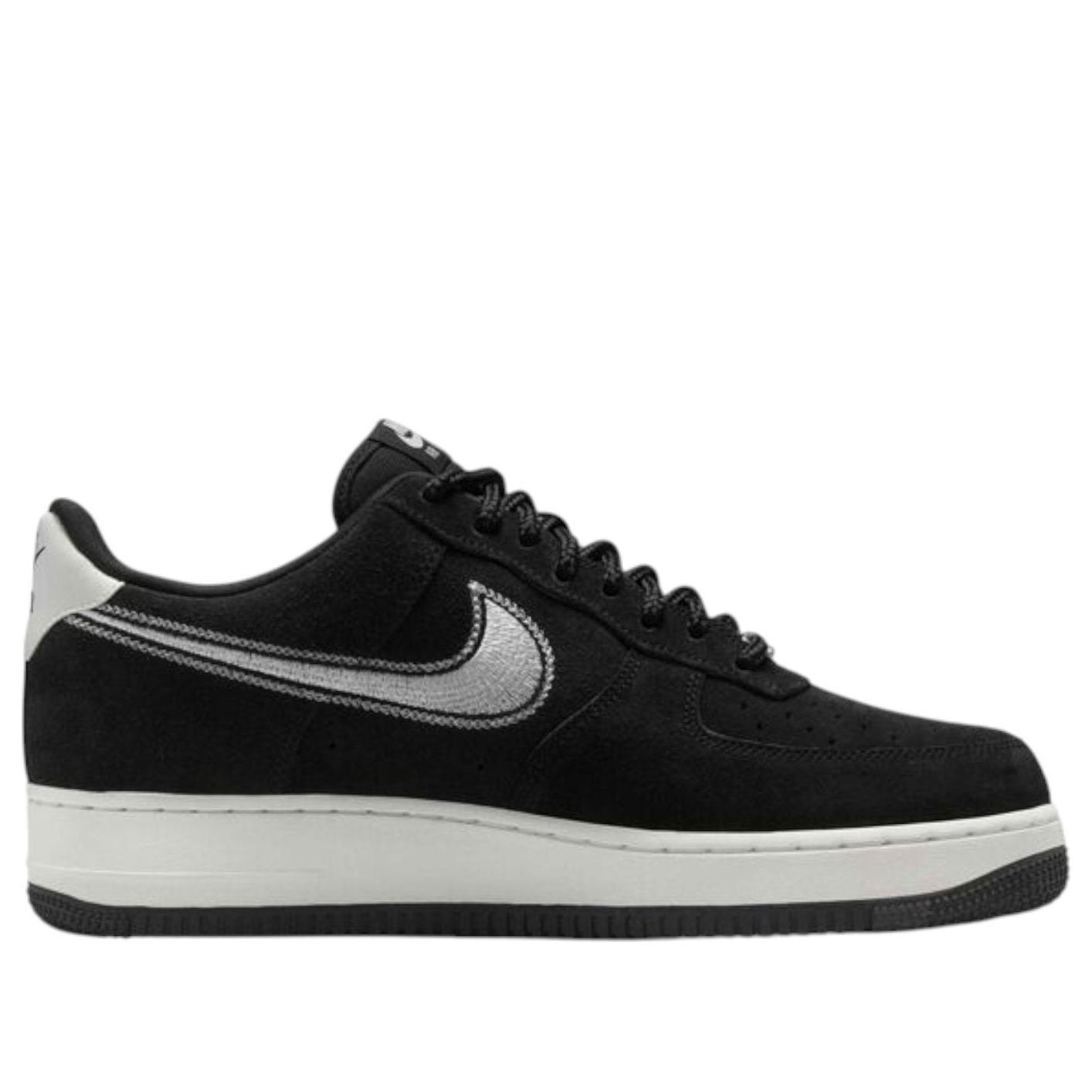 Nike Air Force 1 Low '07 LV8 Black Sail Embroidered Swoosh 8 Nike Air Force 1 Low '07 LV8 Black Sail Embroidered Swoosh
