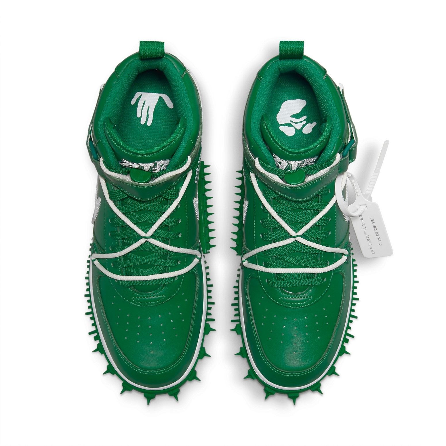 Nike Air Force 1 Mid Off-White Pine Green 6 Nike Air Force 1 Mid Off-White Pine Green