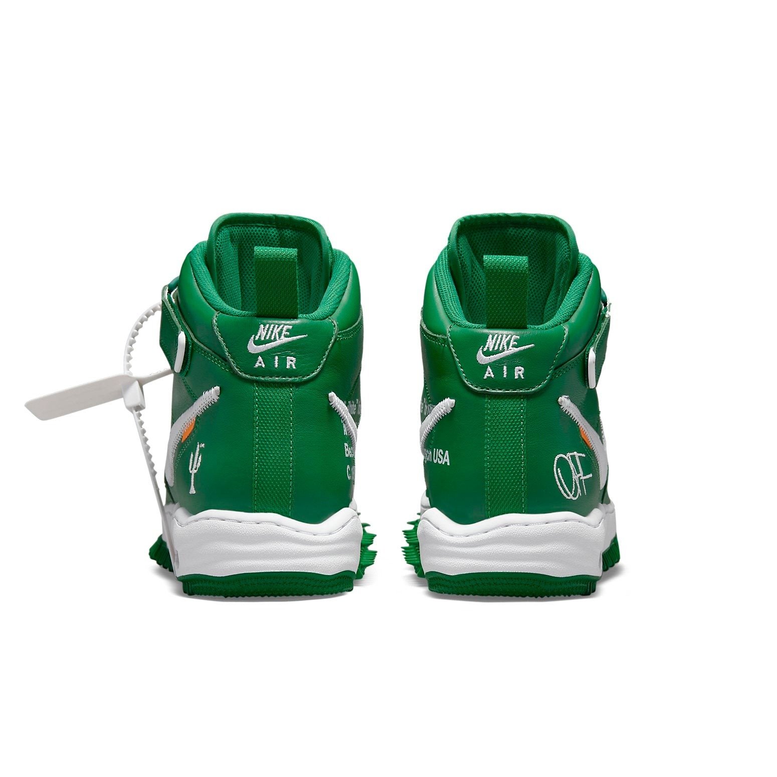 Nike Air Force 1 Mid Off-White Pine Green 7 Nike Air Force 1 Mid Off-White Pine Green
