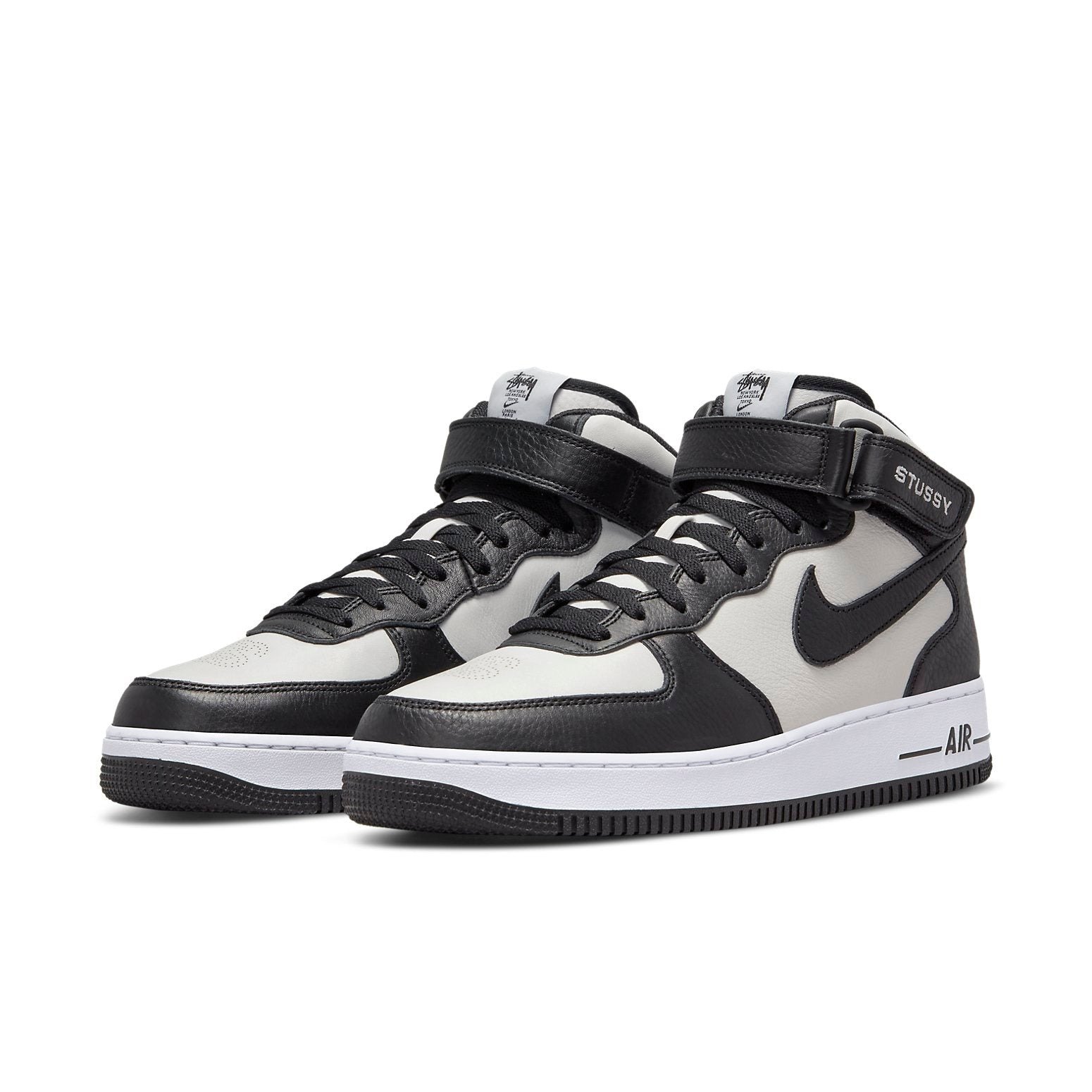 Nike Air Force 1 Mid Stussy Light Bone Black 5 Nike Air Force 1 Mid Stussy Light Bone Black
