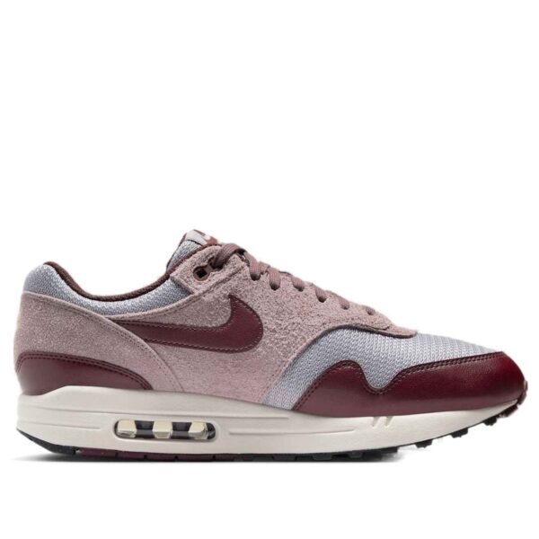 Nike Air Max 1 Essential PRM Cement Grey Burgundy Crush