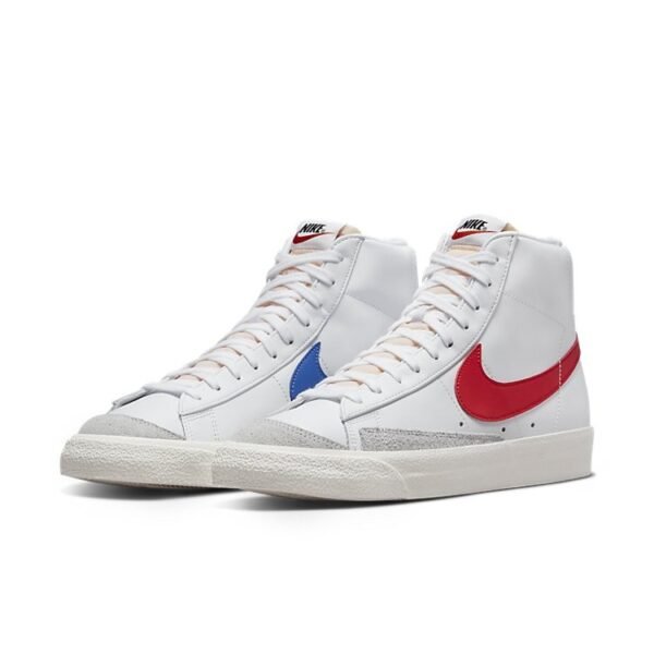 Nike Blazer Mid 77 Vintage Mismatched Swoosh Blue Red