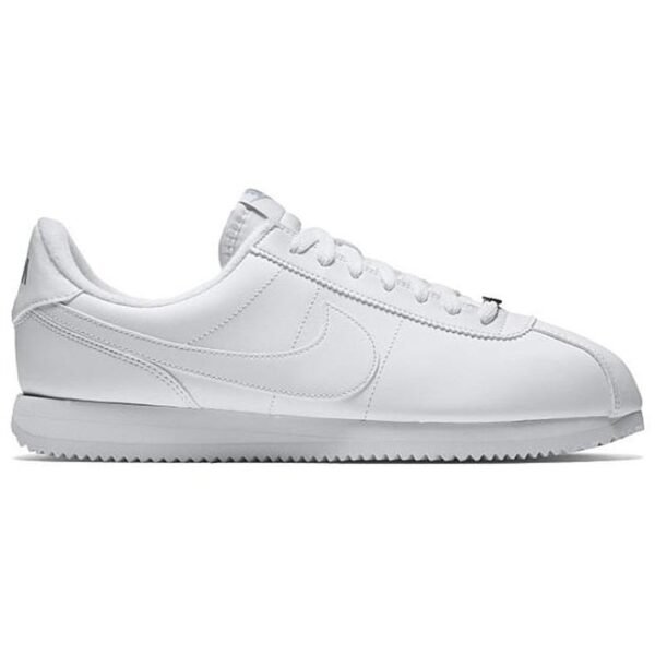 Nike Cortez Basic Leather White White-Wolf Grey-Mtllc Silver