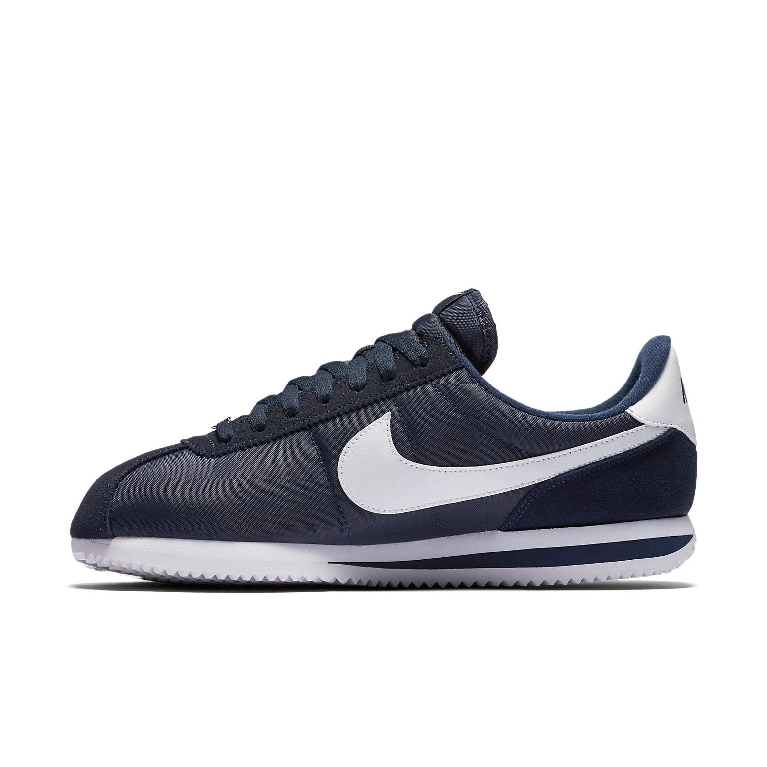 Nike Cortez Basic Nylon Obsidian White-Metallic Silver 4 Nike Cortez Basic Nylon Obsidian White-Metallic Silver