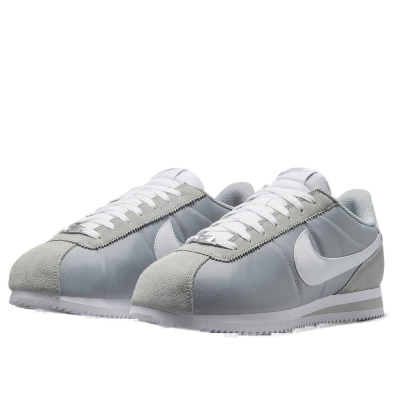 Nike Cortez Textile Flat Silver White 5 Nike Cortez Textile Flat Silver White