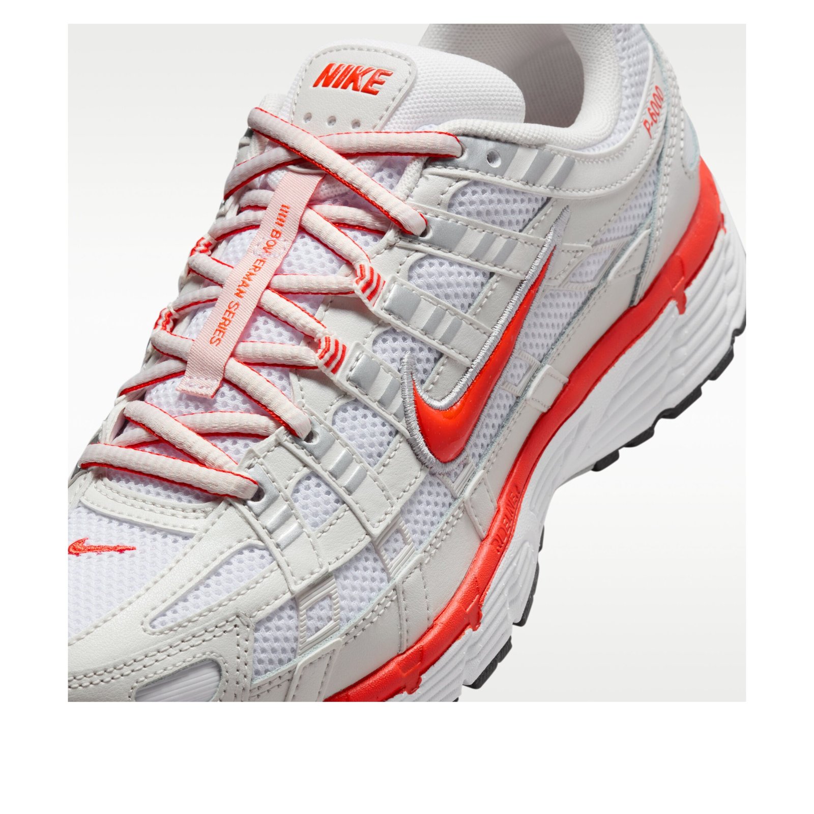 Nike P-6000 White Platinum Tint Black Picante Red (Women's) 7 Nike P-6000 White Platinum Tint Black Picante Red (Women's)