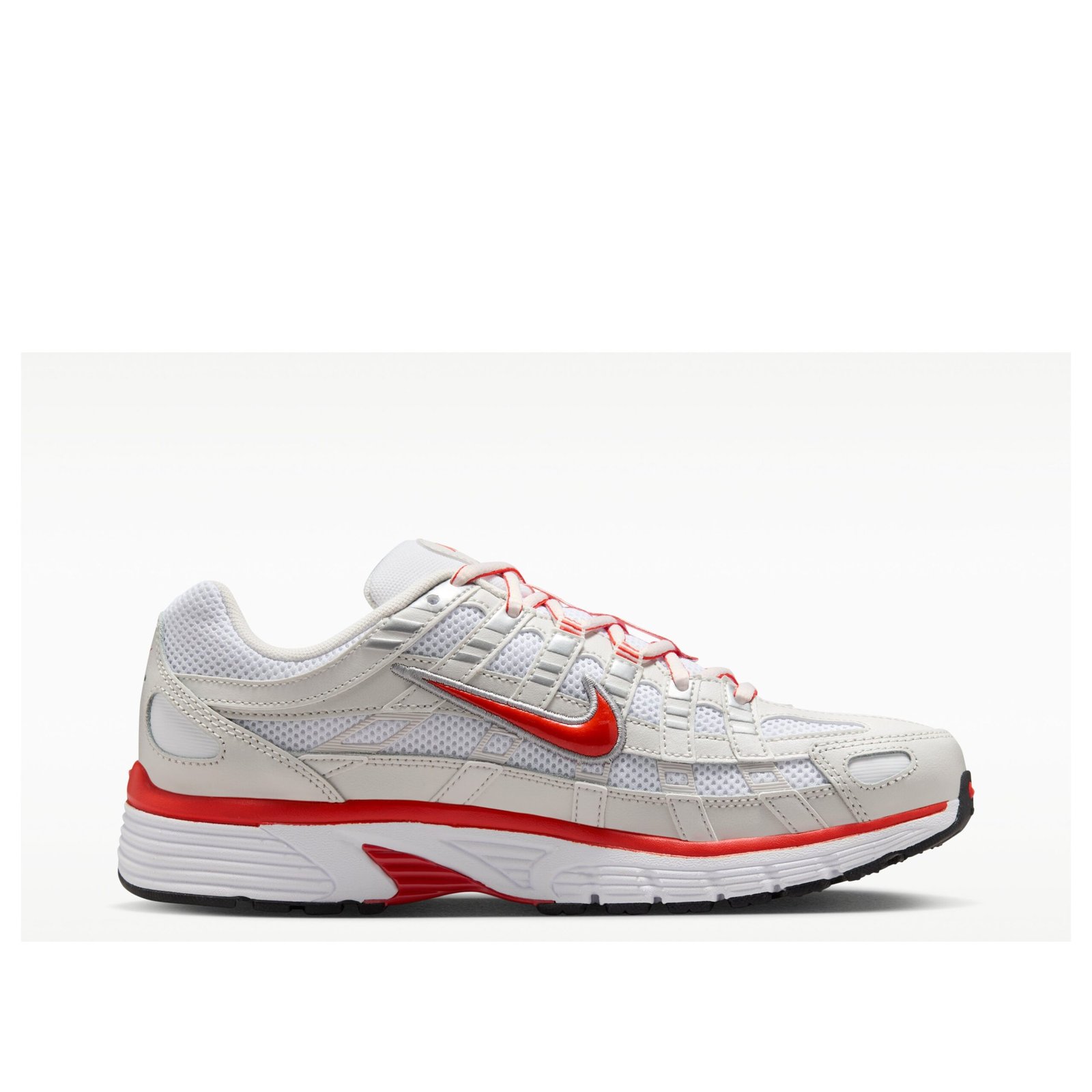 Nike P-6000 White Platinum Tint Black Picante Red (Women's) 8 Nike P-6000 White Platinum Tint Black Picante Red (Women's)