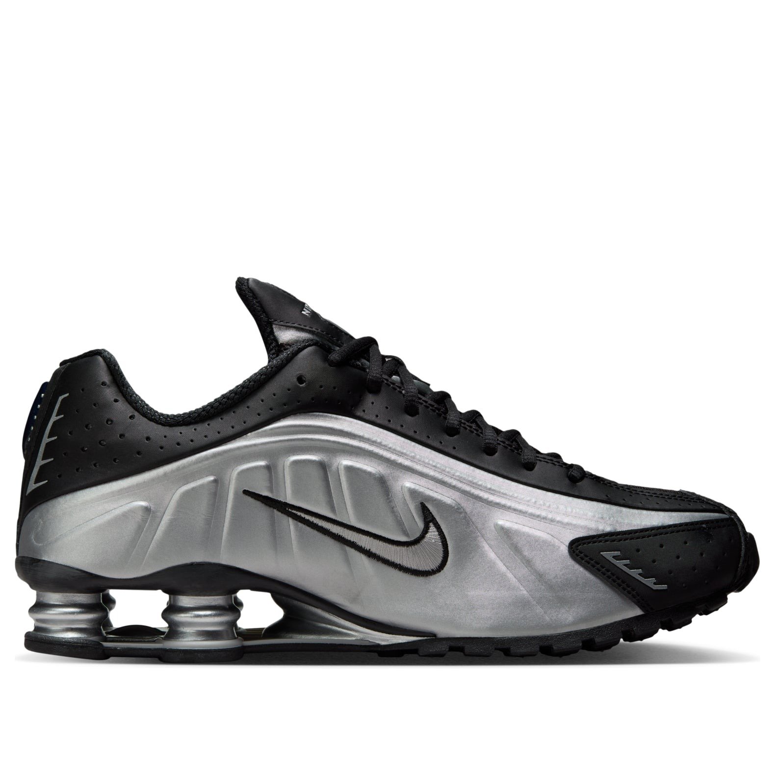 Nike Shox R4 Metallic Silver Black 8 Nike Shox R4 Metallic Silver Black