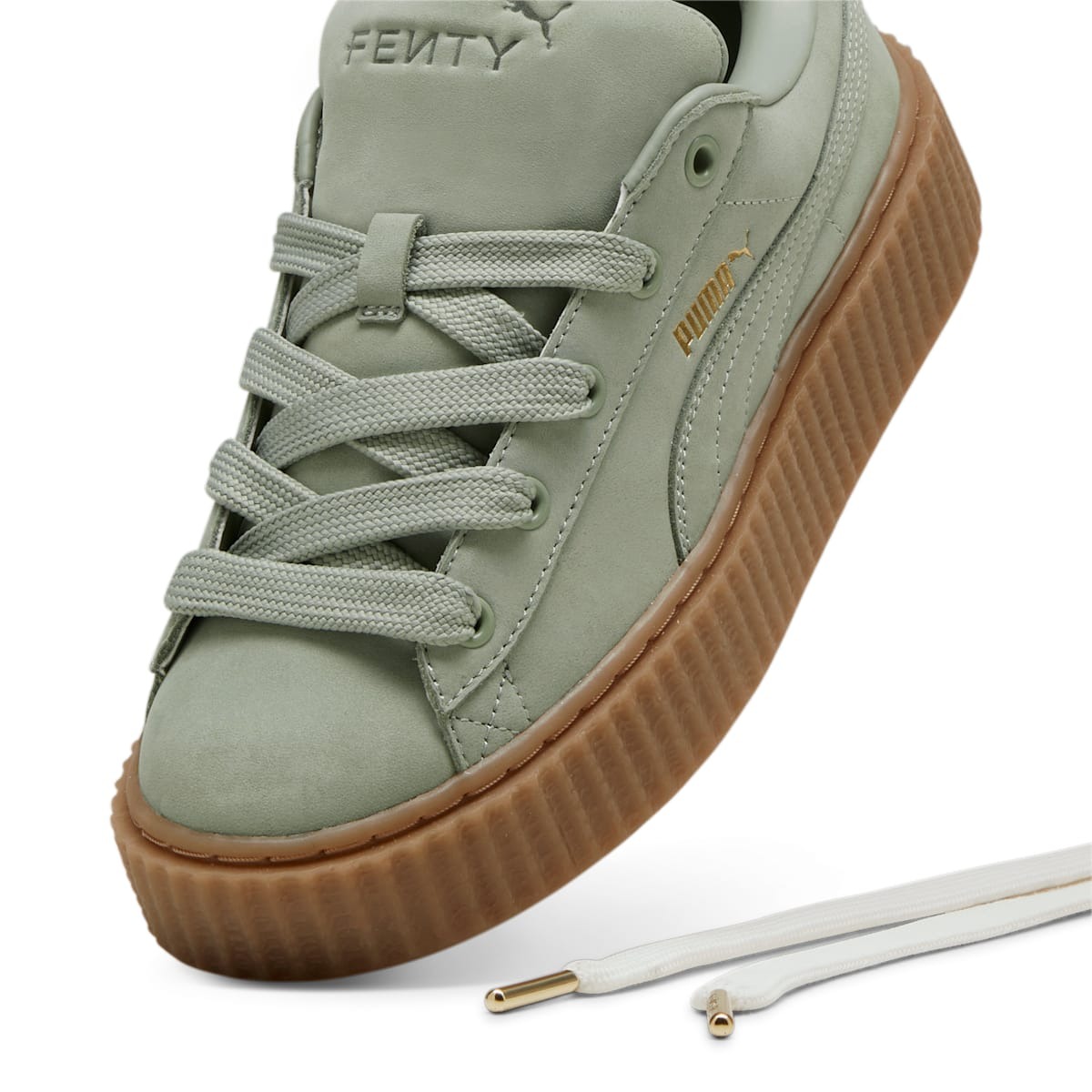 Puma Creeper Phatty Rihanna Fenty Green Fog (Women's) 7 Puma Creeper Phatty Rihanna Fenty Green Fog (Women's)