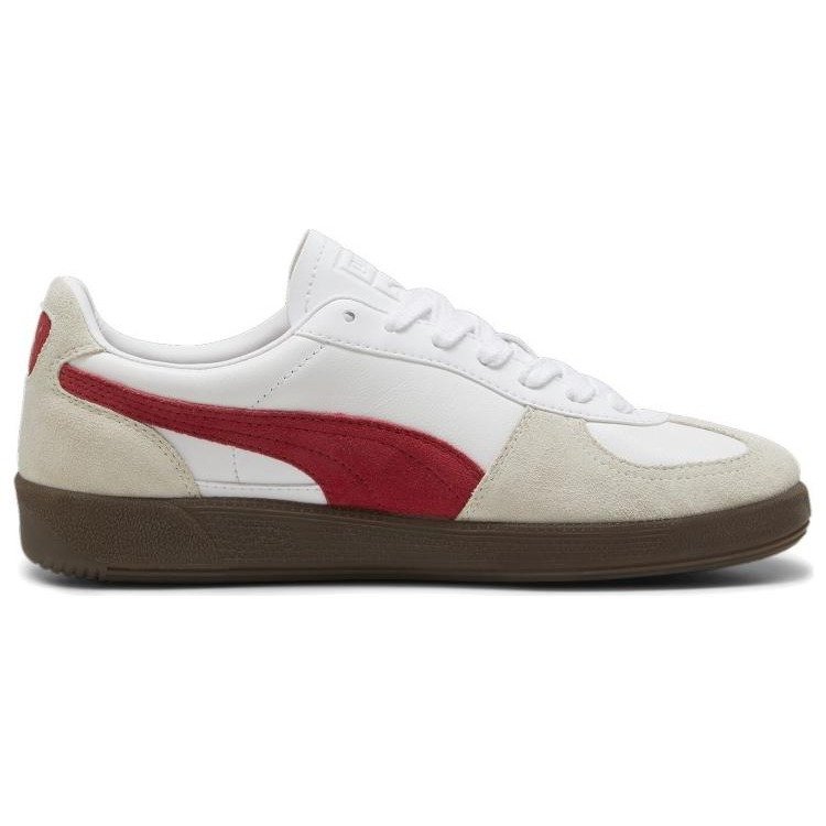 Puma Palermo Leather Puma White Vapor Gray Club Red 4 Puma Palermo Leather Puma White Vapor Gray Club Red
