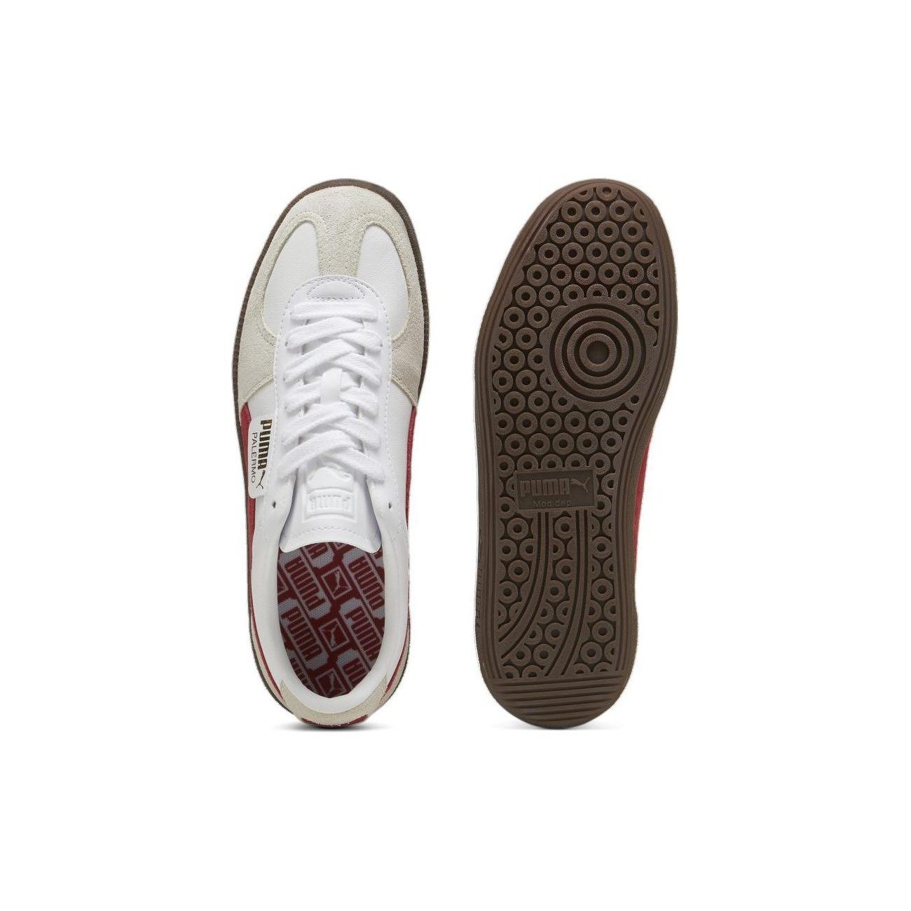 Puma Palermo Leather Puma White Vapor Gray Club Red 6 Puma Palermo Leather Puma White Vapor Gray Club Red